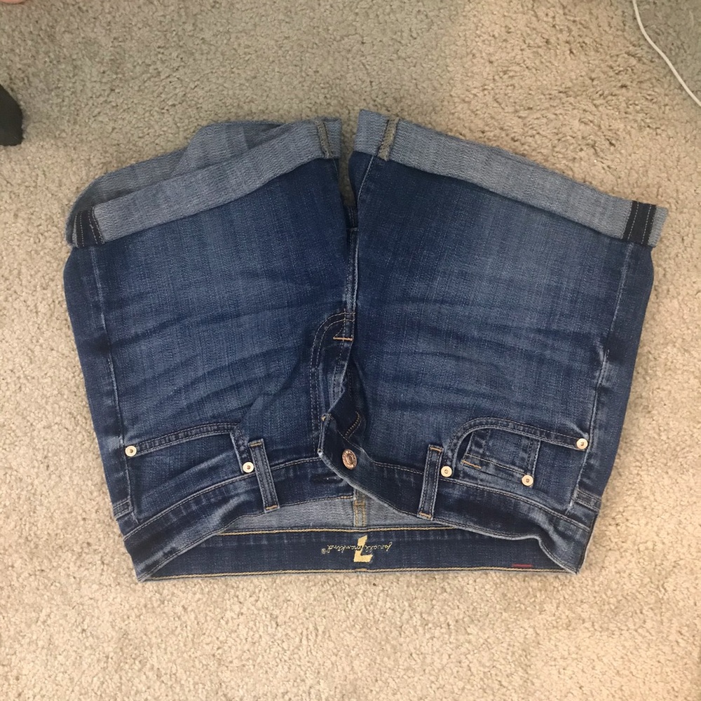 7 For All Mankind Rolled Denim Short